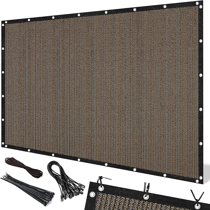 Artpuch 90% Sun Shade Cloth, 5 x 12 FT Pergola Shade Cover Canopy by Artpuch