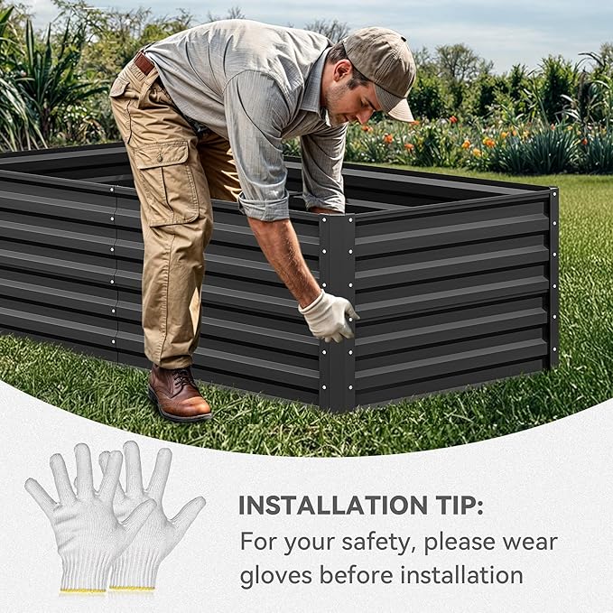 YITAHOME 6x3x2 ft 4pcs Galvanized Raised Garden Bed Kit, Large Metal Planter Box - Image 6