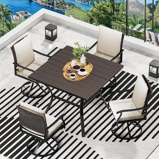 LEVELEVE 5 Piece Outdoor Patio Dining Set - Image 3
