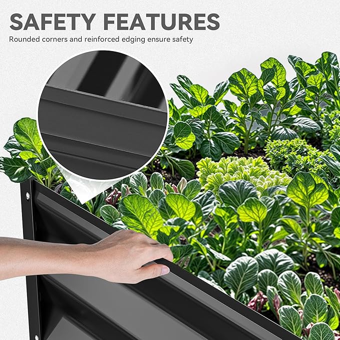 YITAHOME 6x3x1.5 2pcs Large Raised Garden Bed Kit, Galvanized Metal Planter Box - Image 5