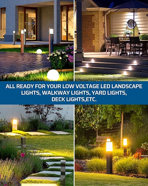 DEWENWILS 300W Low Voltage Landscape Lighting Transformer, 120V to 12/15V AC - Image 7
