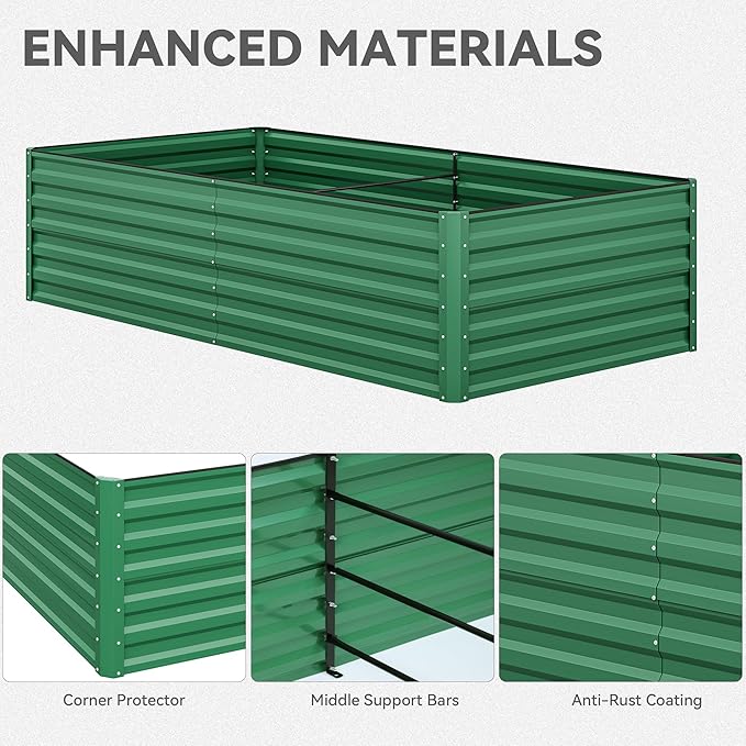YITAHOME 96x48x24 in Galvanized Raised Garden Bed Kit, Large Metal Planter Box - Image 6