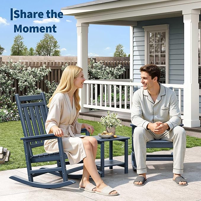 HDPE Rocking Chair Outdoor Set of 2 - Image 3