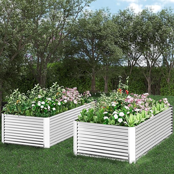FRIZIONE 2pcs Tall 6x3ft Galvanized Raised Garden Bed Outdoor, Above Ground - Image 8