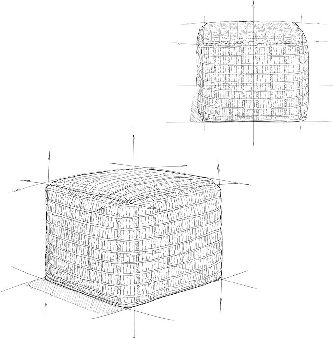 SIMPLIHOME Noreen Square Pouf - Image 12