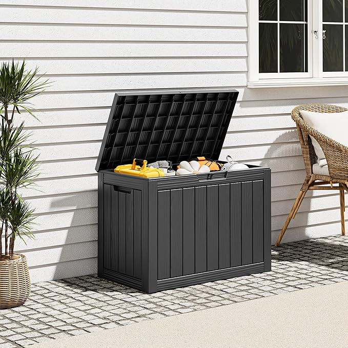 Outdoor Storage Box, Resin Deck Boxes Indoor and outdoor, Waterproof Storage - Image 4