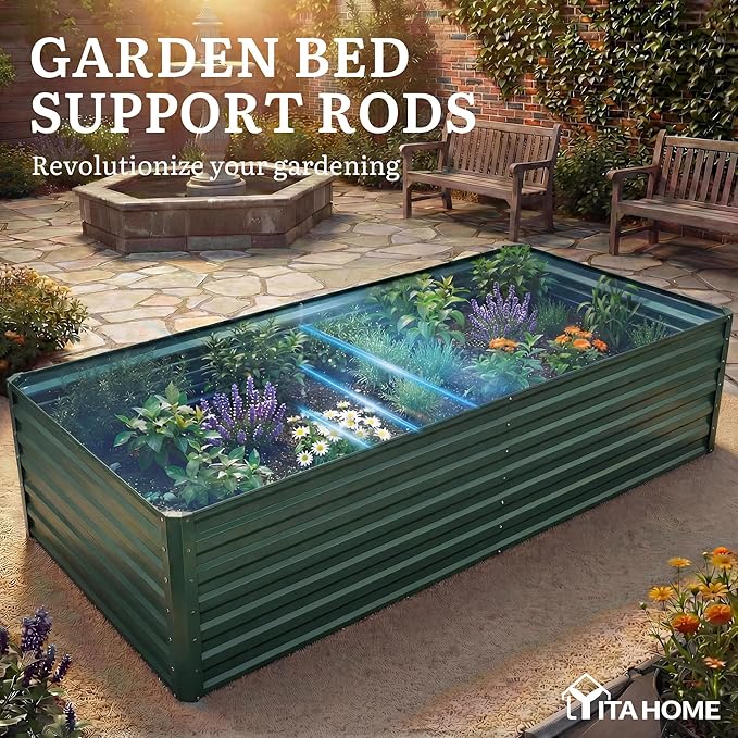YITAHOME 4pcs 72x36x24 in Galvanized Raised Garden Bed Kit, Large Metal Planter - Image 7