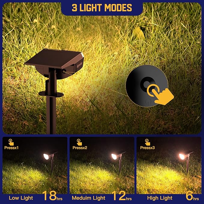 Kyosho Solar Outdoor Lights Waterproof IP67, 38 LEDs Solar Spot Lights Outdoor - Image 2