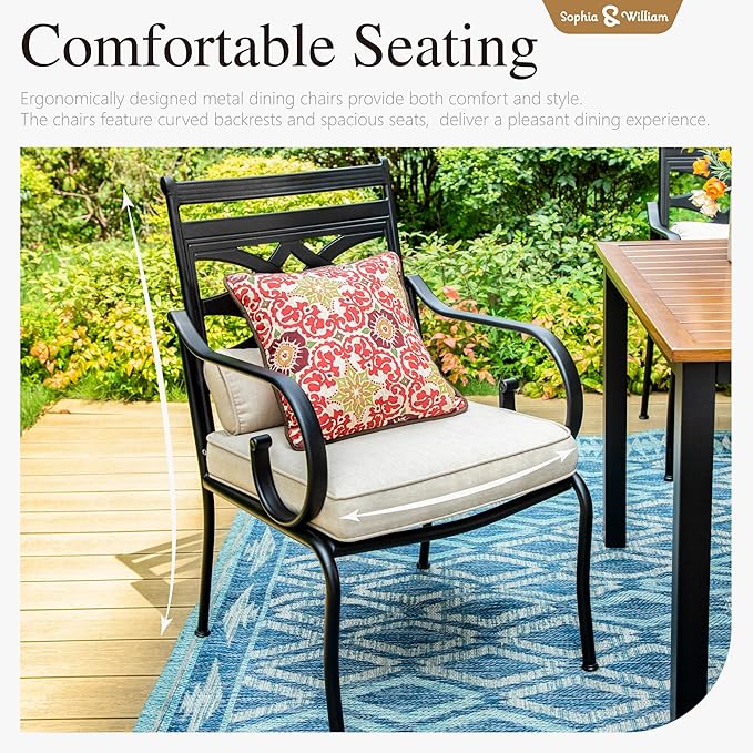 Sophia and William Swivel Patio Dining Set - Image 8
