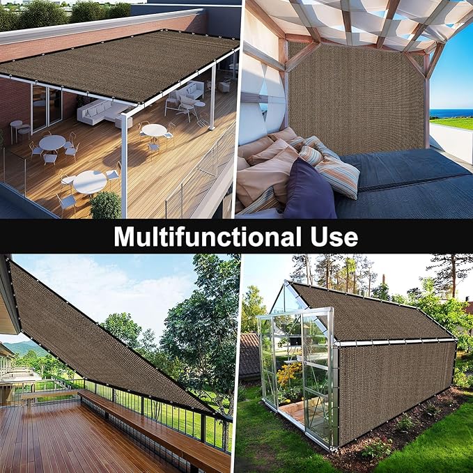 Artpuch 90% Sun Shade Cloth, 10 x 20 FT Pergola Shade Cover Canopy - Image 8