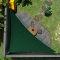 Amgo Custom Size 9' x 11' x 14.2' Green Right Triangle Sun Shade Sail Order to by Amgo