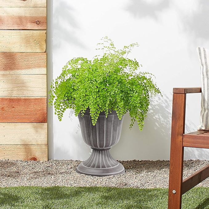 Arcadia Garden Products PL20WW Indoor/Outdoor Classic Traditional Plastic Urn - Image 4