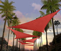 Amgo Custom Size 24' x 24' x 24' Red Triangle Sun Shade Sail Order to Make by Amgo