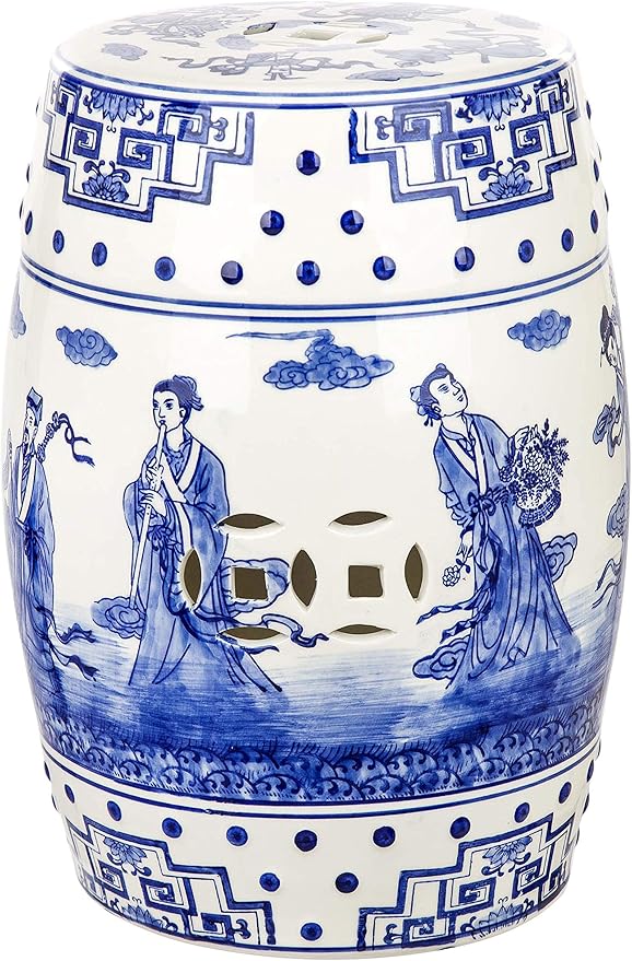 Safavieh Ocean Jewel Chinoiserie Ceramic Decorative Garden Stool - Image 6