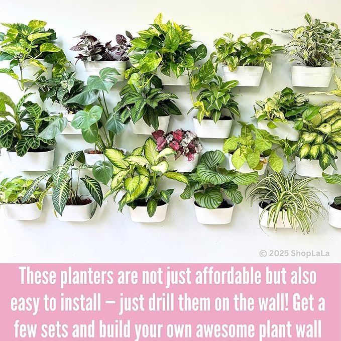 LaLaGreen Outdoor Rail Planter Metal Iron Hanging Flower Pots Deck Railings - Image 6