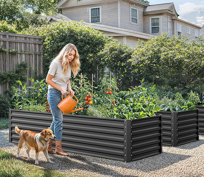 YITAHOME 6x3x2ft Outdoor Raised Garden Bed Kit, Large Metal Patio Planter Box - Image 8
