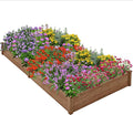 Yaheetech 8×4ft Wooden Horticulture Raised Garden Bed Divisible Elevated by Yaheetech