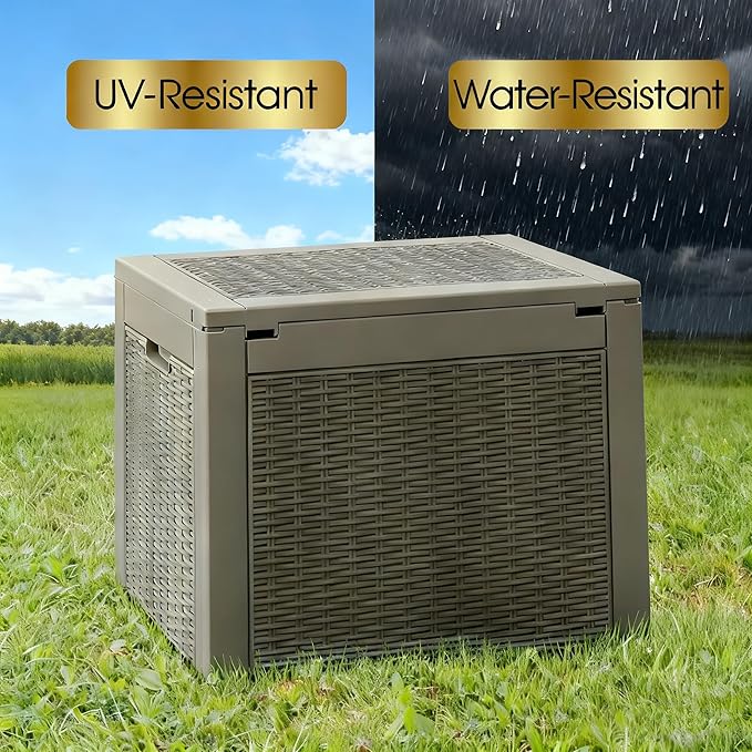 Outdoor Storage Box, Resin Deck Boxes Indoor and outdoor, Waterproof Storage - Image 5