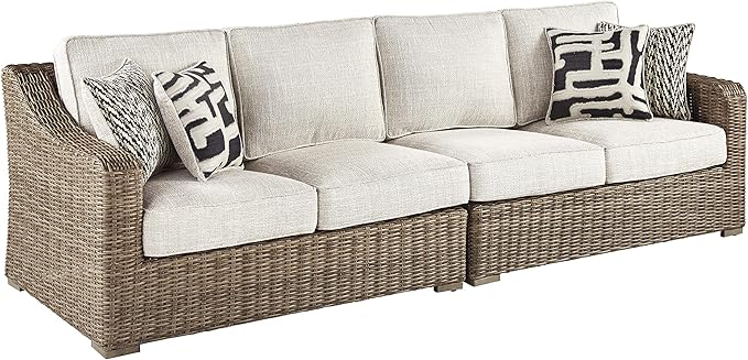 Signature Design by Ashley Beachcroft Outdoor Left & Right Arm Facing Wicker by SignatureDesignbyAshley