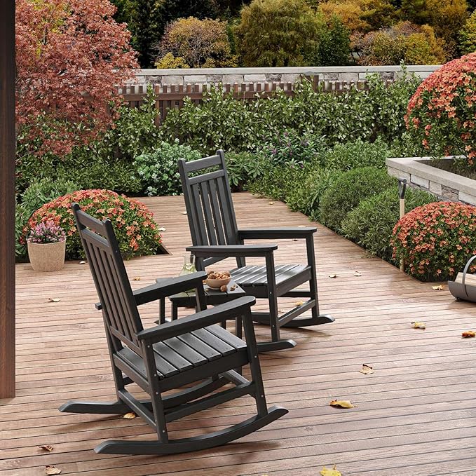 HDPE Rocking Chair Outdoor Set of 2 - Image 7