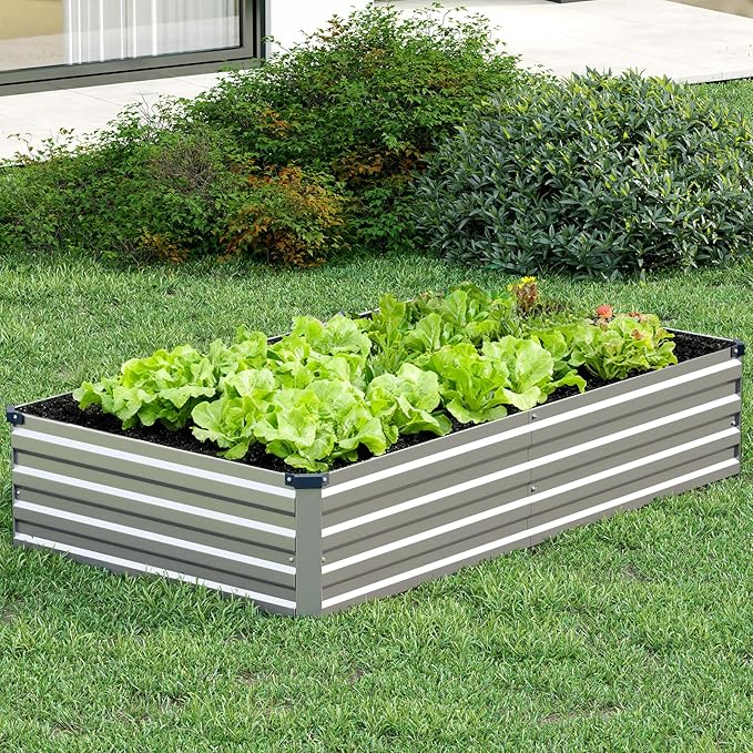 Vengarus 2 Pack 12x4x1FT Galvanized Raised Garden Bed Kit, Outdoor Metal - Image 8