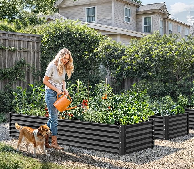 YITAHOME 6x3x1.5 ft Galvanized Raised Garden Bed Kit, Large Metal Planter Box - Image 3