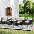 Joyside Wicker Patio Furniture Sets, 6 Pieces Upgraded Large Size Outdoor by Joyside