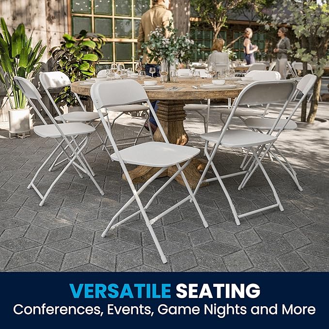 Flash Furniture Hercules Set of 10 Indoor/Outdoor Heavy-Duty Plastic Folding - Image 10