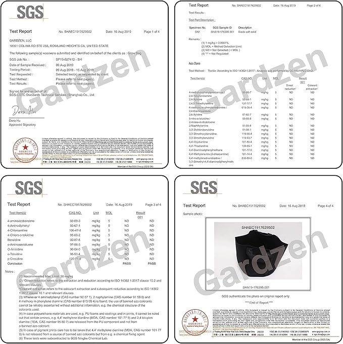 Gardzen 6-Pack 20 Gallon Grow Bags, Aeration Fabric Pots - Image 8