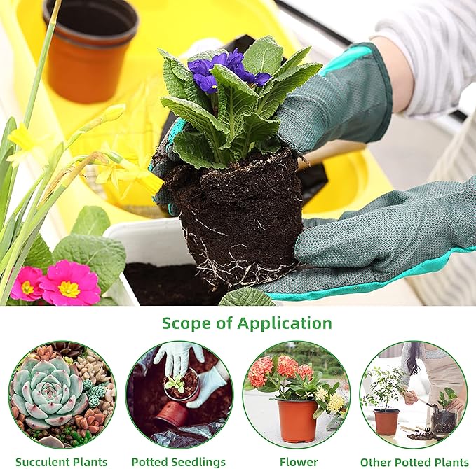 TDHDIKE 4" Small Plastic Plant Nursery Pot/Pots Seedlings Flower Plant - Image 6