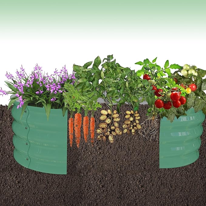 Garvee 2 Pack Galvanized Raised Garden Bed, Outdoor Planter Box - Image 5