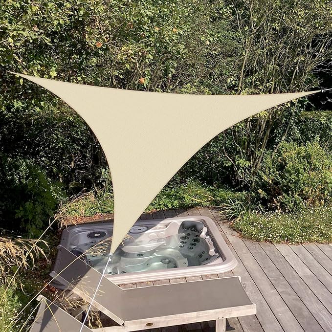 Patio Paradise 12' x 12' x 12' Sun Shade Sail Triangle Canopy Shade Cloth - Image 6