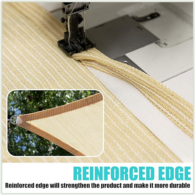 Amgo Custom Size 18' x 24' x 30' Blue Right Triangle Sun Shade Sail Order to - Image 3