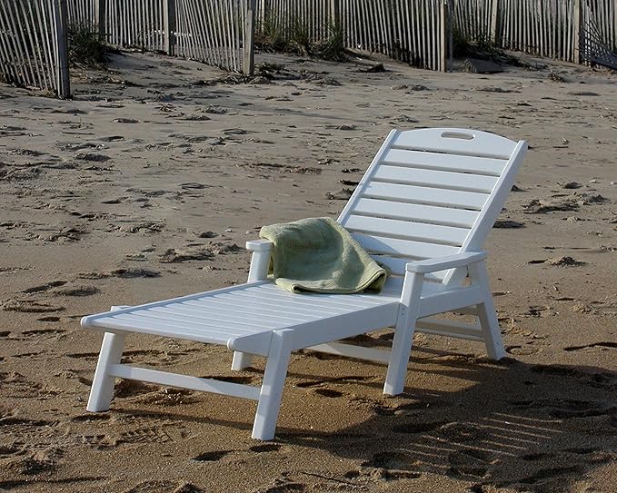POLYWOOD NCC2280TE Nautical Arms Chaise - Image 2
