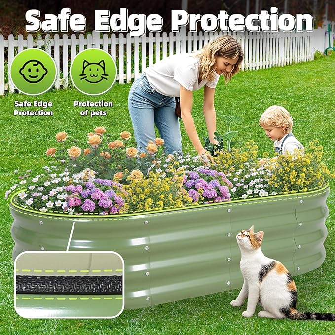 G GOOD GAIN Galvanized Metal Raised Garden Bed Kit - Image 6