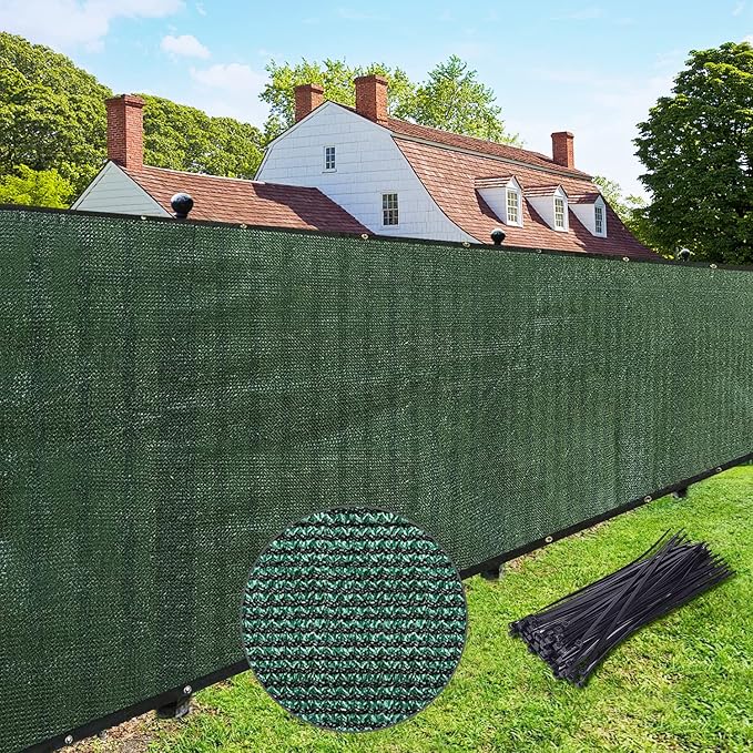 UPGRADE Privacy Fence Screen 4'x80' Dark Green Outdoor 90% Visibility Blockage by UPGRADE