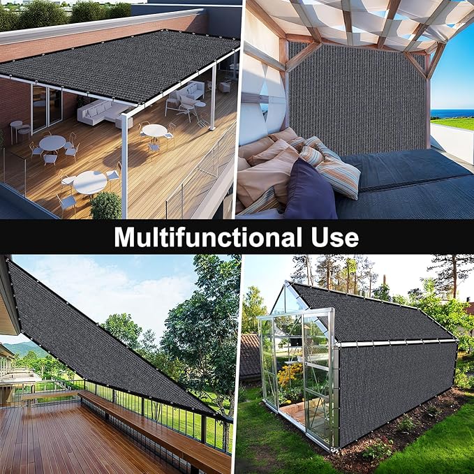 Artpuch 90% Sun Shade Cloth, 10 x 20 FT Pergola Shade Cover Canopy - Image 8