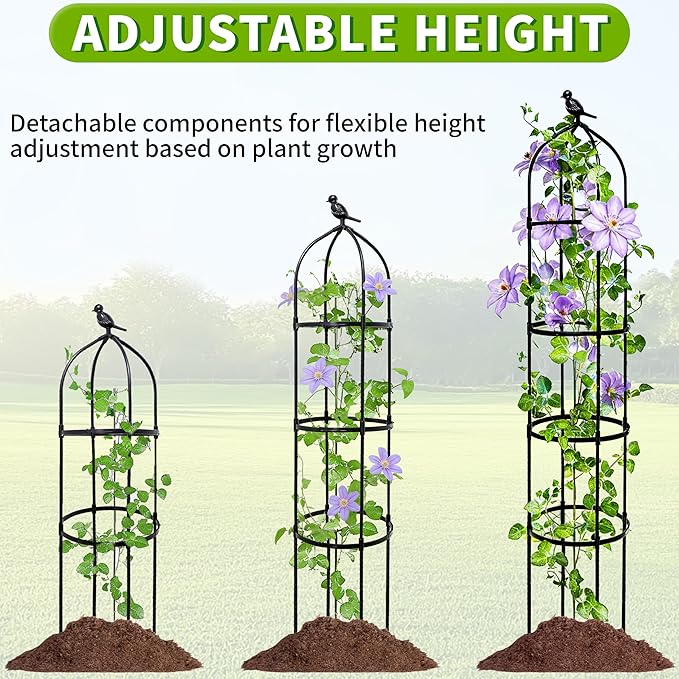 2-Pack 6FT Garden Obelisk Trellis - Image 5