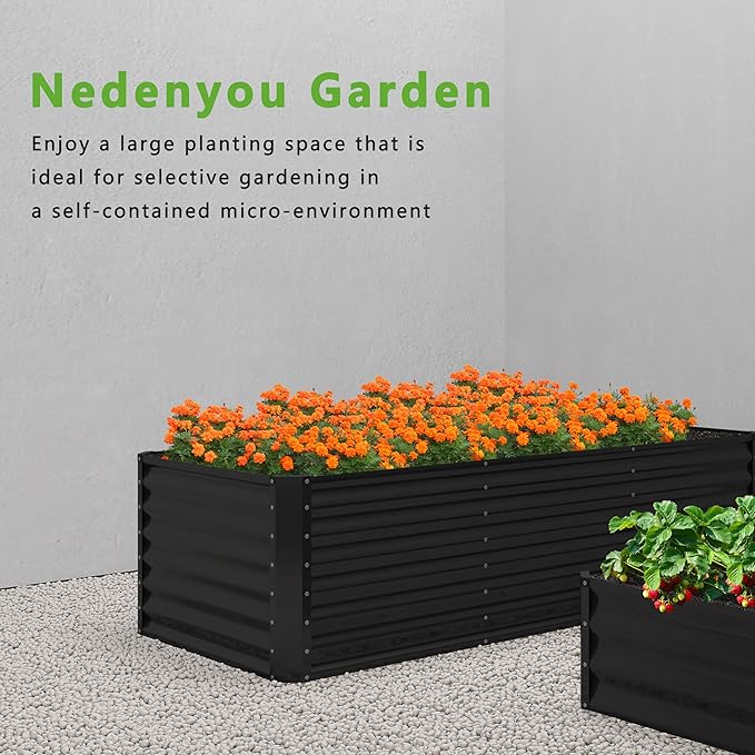6x2x2FT Galvanized Raised Garden Bed, Planter Raised Beds-Metal Garden Box - Image 5