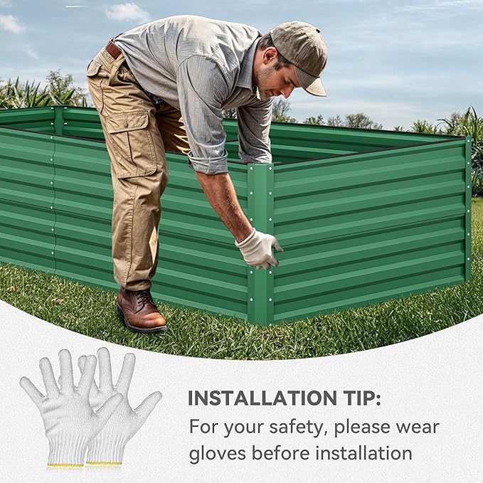 YITAHOME 96x48x24 in 2pcs Galvanized Raised Garden Bed Kit, Large Metal Planter - Image 4