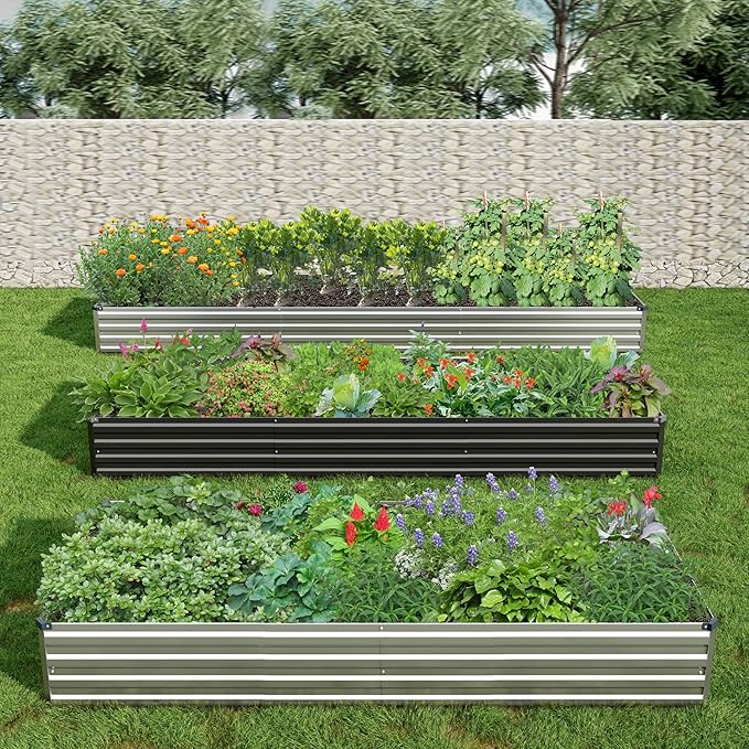 2PCS 10x3x1ft Galvanized Raised Garden Bed Kit, Metal Planter Box - Image 8