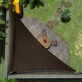 Amgo 16' x 16' x 22.6' Brown Right Triangle Sun Shade Sail UPF50+ Canopy Awning by Amgo