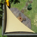 Amgo Custom Size 6' x 9' x 10.8' Beige Right Triangle Sun Shade Sail UPF50+ by Amgo
