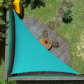 Amgo Custom Size 13' x 15' x 19.8' Turquoise Triangle Sun Shade Sail UPF50+ by Amgo