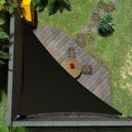 Amgo Custom Size 8' x 16' x 17.9' Black Right Triangle Sun Shade Sail Order to by Amgo